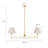 Wave Squiggle 2-Arm Pendant Light In Brass-101991363