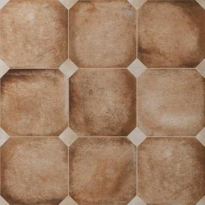 Laverton Octagon Natural W/Taco 7-7/8 In. X 7-7/8 In. Porcelain Floor And Wall Tile