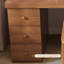 Bureau de direction rectangulaire en bois massif avec tiroirs Walnut-755226223