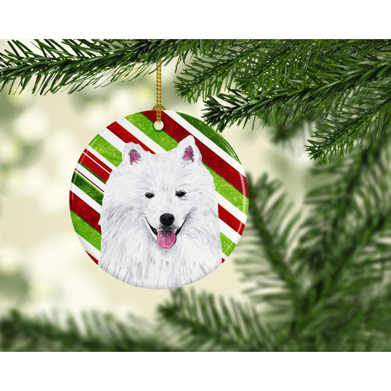 Ornement de noël figurine suspendue en céramique american esquimau