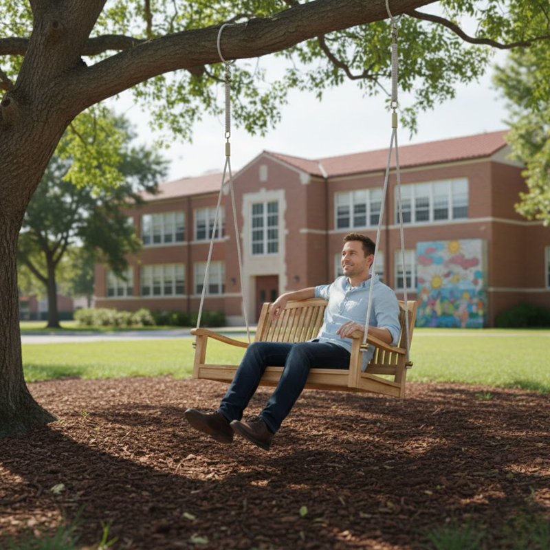 Del-Amo Teak Porch Swing