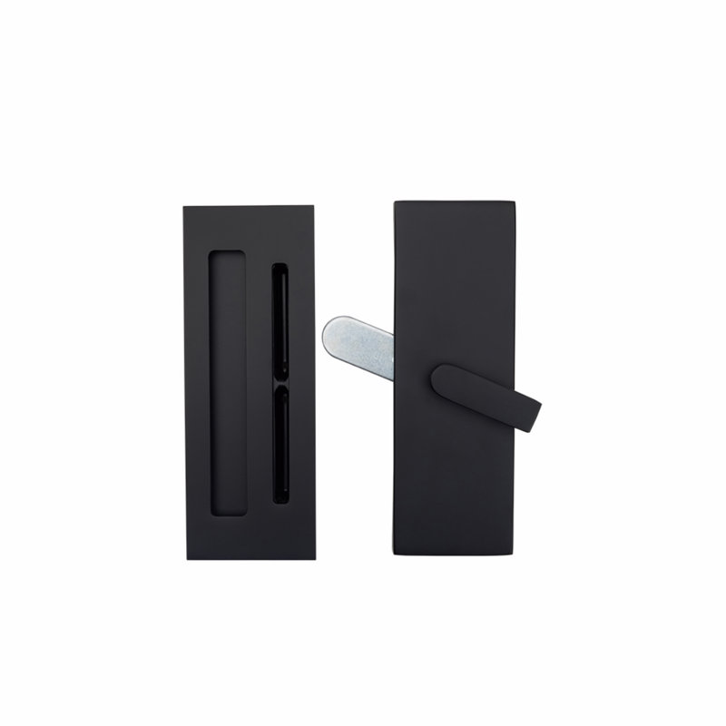 Serrure d'intimité avec porte de grange rectangulaire Emtek, Noir mat