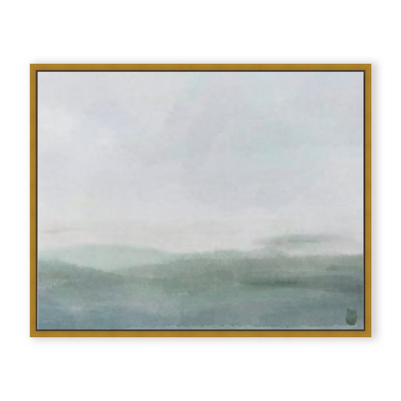 Coastal Retreat Cerulean Serenity, 24" H x 30" W x 2.375" D, Framed Canvas, Gold