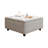 Large Square Storage Bench, Footstool With Two Storage Doors, Mid-Century Modern Coffee Table