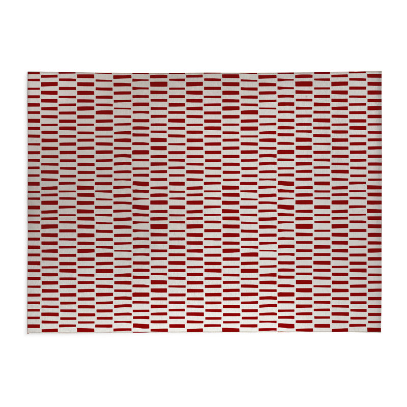 Tapis de cuisine Flat Attack, Rouge canneberge, Rectangle 5 pi x 7 pi