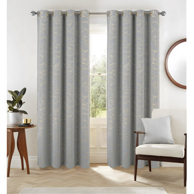Heidi Foil Print Room Darkening Window Curtain