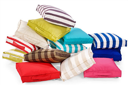Classic Plain Garden Cushion, in Grey