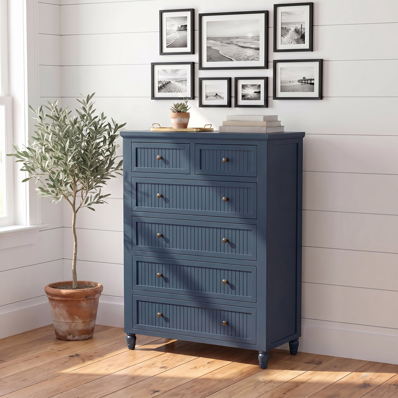 Pearce 6-Drawer Chest, Navy