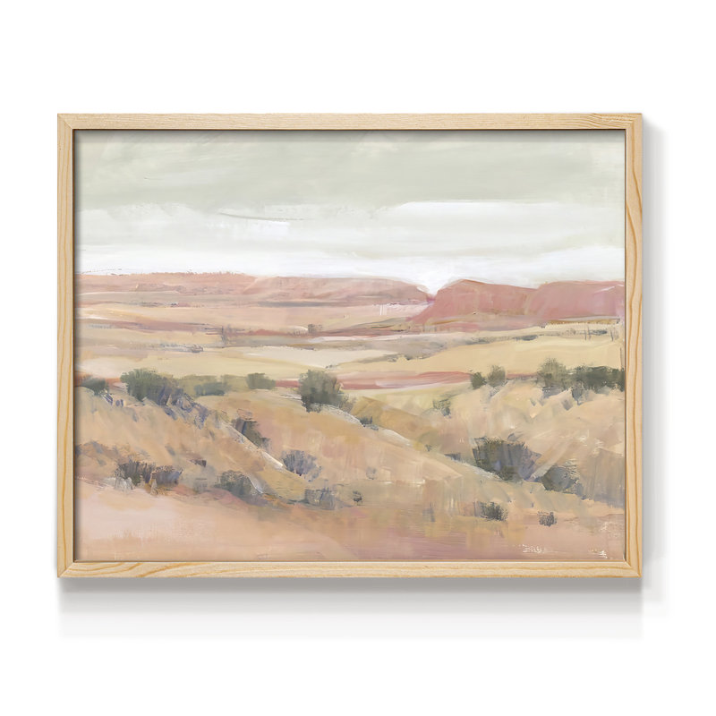 Southwest Landscape I -Framed Print - Restickable, H 8 po x l 10 po, Naturel