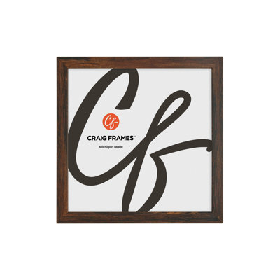 Cadre photo Craig Frames 40,6 x 40,6 cm (16 x 16 pouces), couleur châtaigne, style Bauhaus 125, moulure en MDF de 3,2 cm (1,25 pouce), finition texturée, vitre en plexiglas et système d'accrochage inclus.