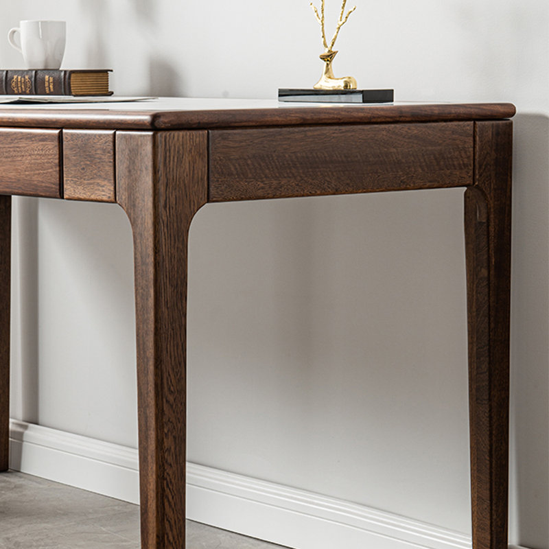 Bureau de style chinois jumelé à une chaise en bois massif