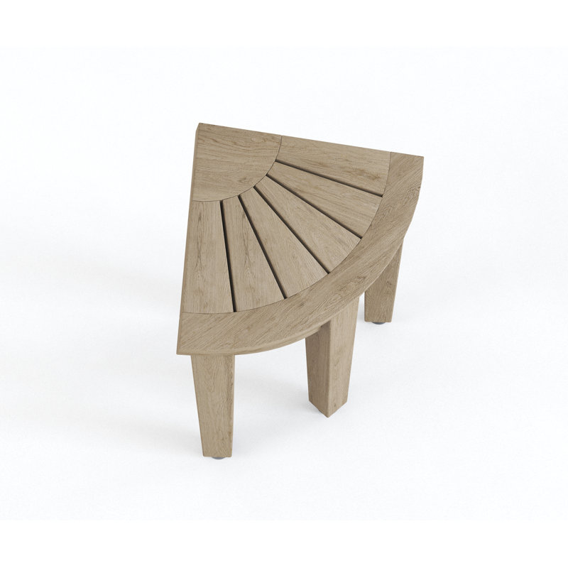 13" Kai Mist-Shield Angled Corner OptiAREA Teak Shaving & Washing Foot Rest, 13" H x 9" W x 9" D, Gray