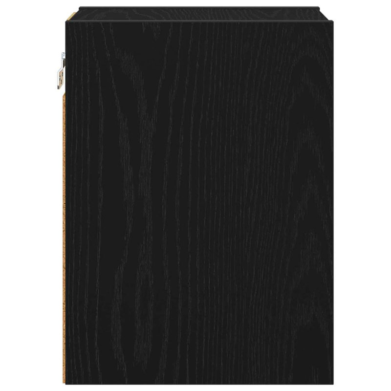 Vidaxl Hanging Cabinet With Storage Riga Black Oak 30 X 29.5 X 40 Cm, 40cm H x 20cm W x 29.5cm D, Black