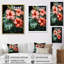 Corail méticuleusement rendu fleurs d'hibiscus encadré sur toile-1878606192-1878606198