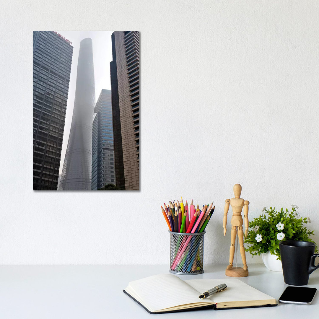 Shanghai Tower And High-rise In Pudong, Shanghai, China by Keren Su - Wrapped Canvas Gallery-Wrapped Canvas Giclée