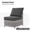 Ensemble de chaises de patio 3 pièces avec chaises longues modulaires et repose-pieds, assise en osier toutes saisons, aucun assemblage requis-684528032