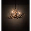 Lustre fantaisie 4 lumières panache mule Deer