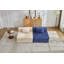 Canapé à compression, canapé-lit convertible au sol avec structure de forme fixe, canapé modulaire à une place sans os, sans assemblage, tissu chenille, pour la chambre à coucher, beige-913098869-913098868