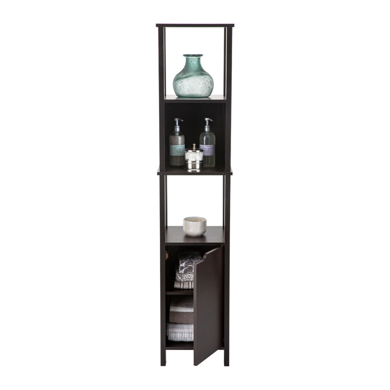 Armoire de salle de bain autoportante l 14,13 po x H 67 po x P 14,13 po