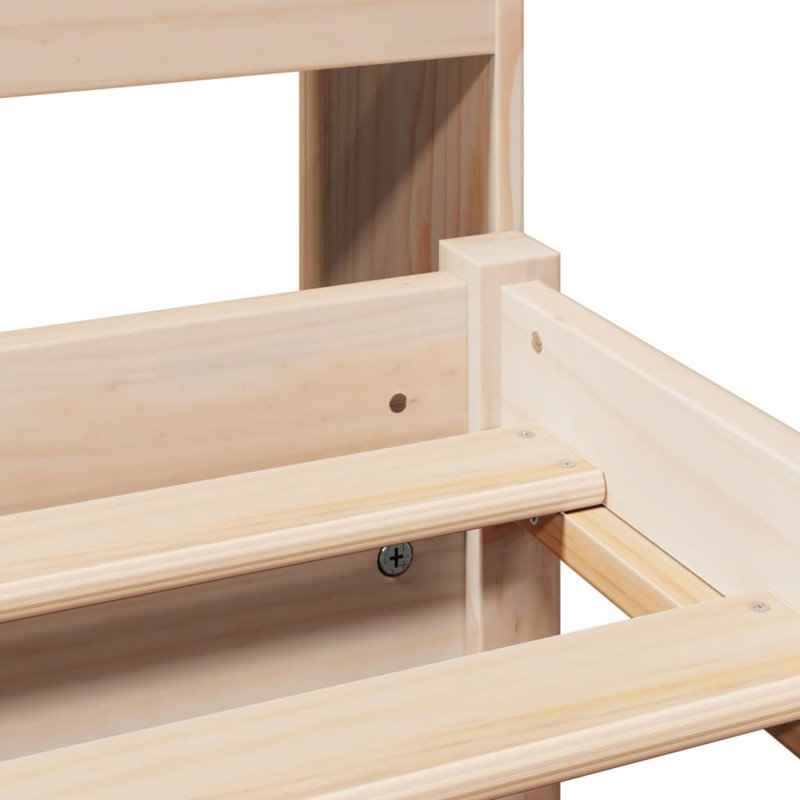 Arshanti Solid Wood Bed, Natural, 80cm x 190cm