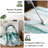 Modern Abstract Machine Washable Gray/White/Green Area Rug-235324062