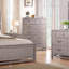 Commode à cinq tiroirs, aucun assemblage requis, finition aube
