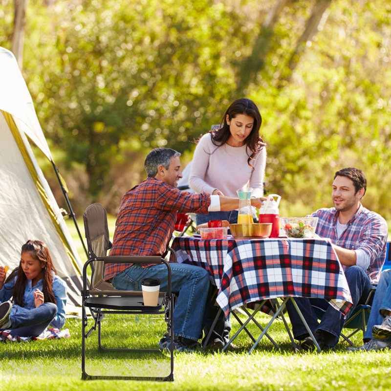 Chaise de camping pliante avec coussins Meriwether