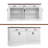 63" Fluted Sideboard Buffet Cabinet With Storage, Modern Coffee Bar Station With 4 Doors And 3 Drawers, Kitchen Storage Console Table For Living Room Dining Room Entryway-1384705666