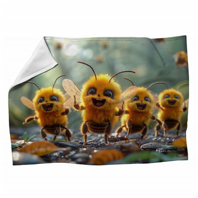 Jeté polaire Happy Bees