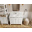 Ensemble de meuble-lavabo simple blanc l 4 x P 2 po Nashville-112691905