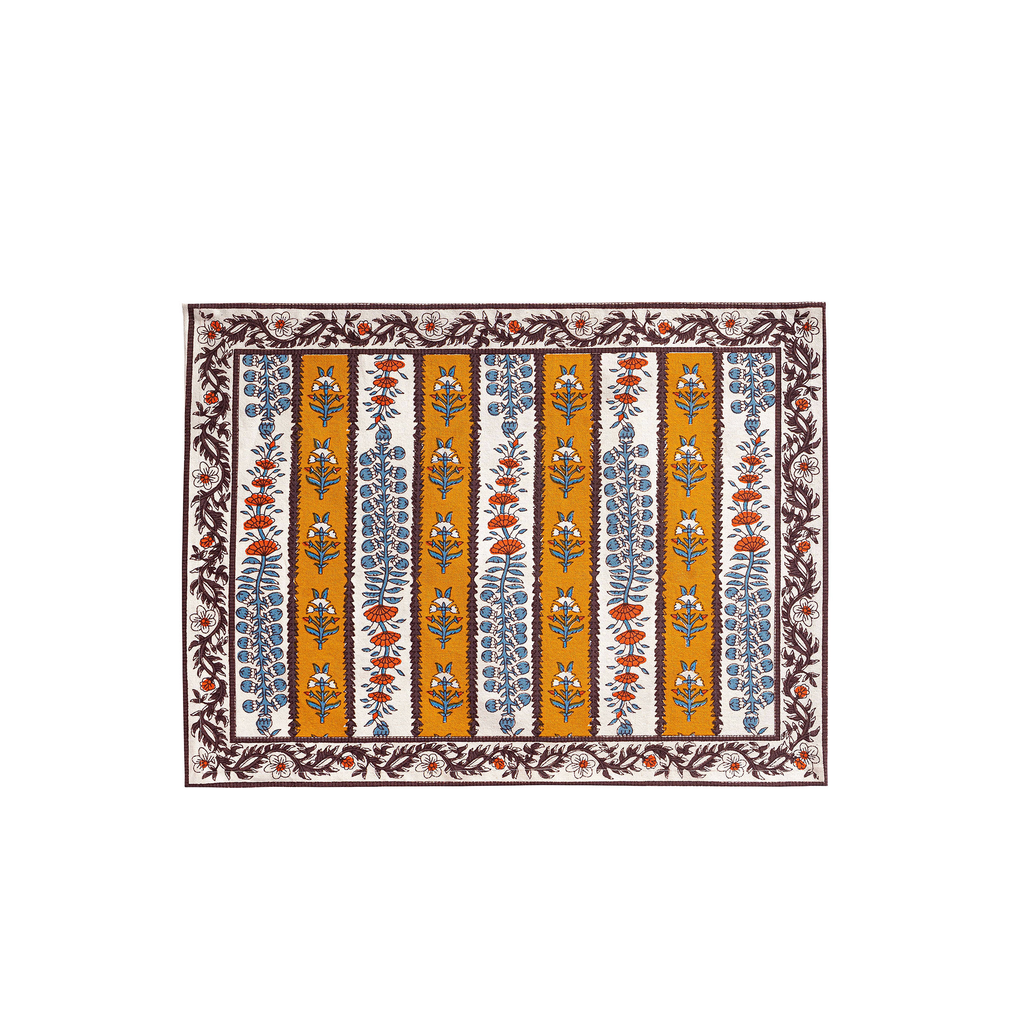 Charlemont Placemat 15" x 18", Dijon/Blue