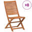 Solid Wood Garden Chair With Cushion Folding Chair Set
