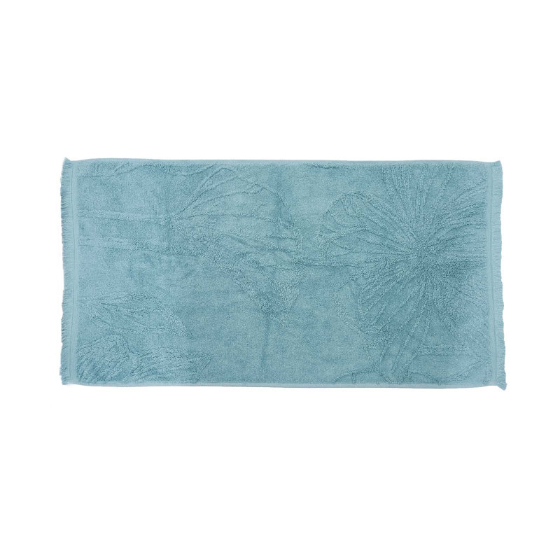 Abdouallah Plush Jacquard Bath Towel, Light Green