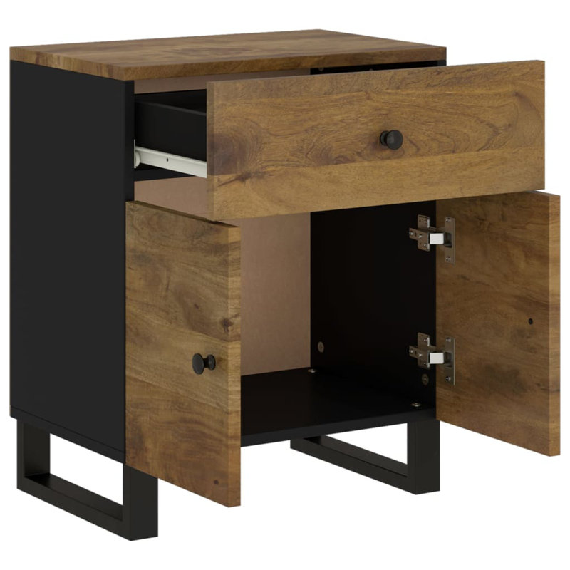 Launcest 50cm W Metal Bedside Table