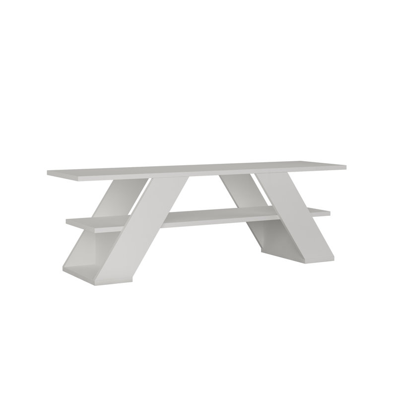 Enrico Modern TV Stand 50" TVs with Open Shelf, White