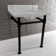 Monarch Marble Rectangular Console Bathroom Sink with Overflow