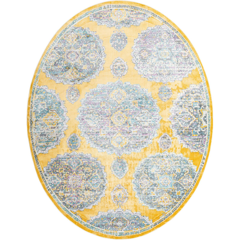 Haefner Floral Indoor Rug, Oval 8'2" x 10'
