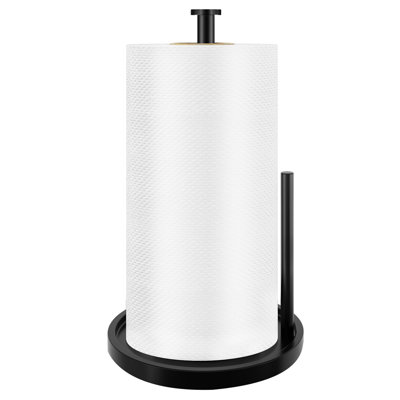 1PC Paper Towel Holder, Black Colour Countertop Paper Roll Holder, Paper Towels Holder For Kitchen Toilet