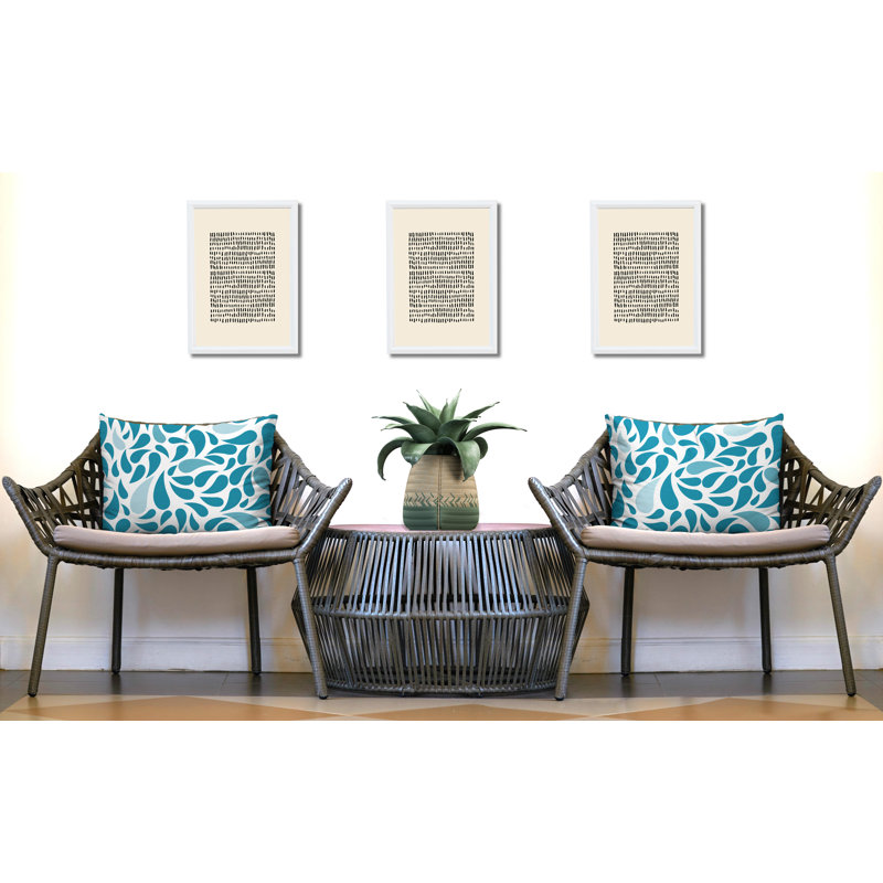 Paisley Outdoor Reversible Throw Pillow, Turquoise