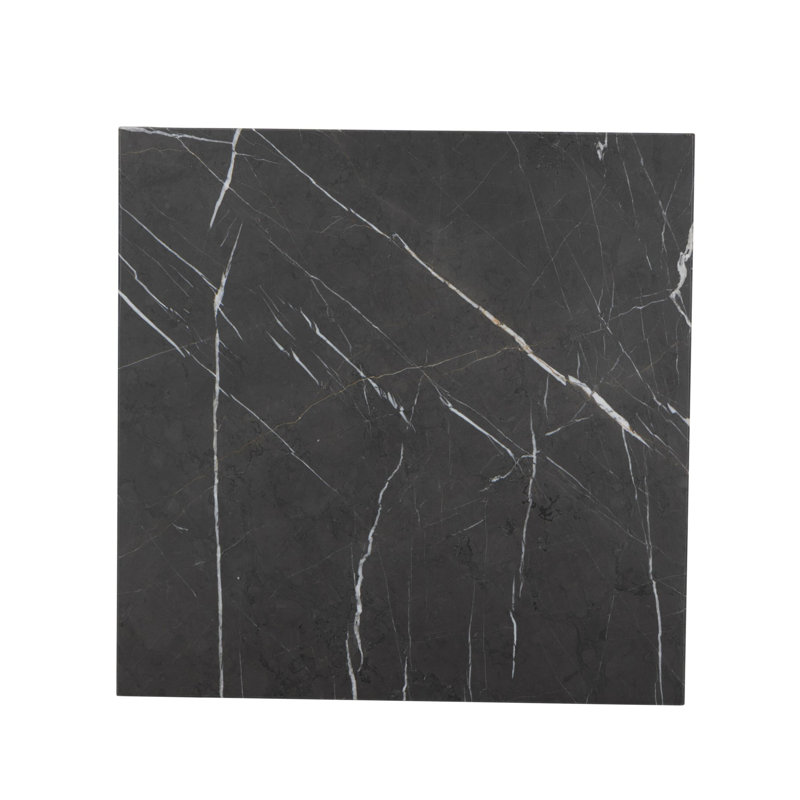 Babylon Small End Table-Lunar Marble, Gray Italian Marble, 20" H x 22" W x 22" D
