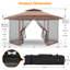 Serre L 13 pi. D Abri de jardin escamotable avec moustiquaire-125422297