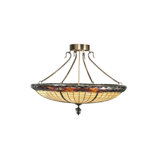 Greenbriar Oak 6 - Light Semi Flush Mount