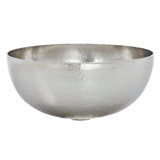 Maestro Brushed Nickel Hand Hammered Circular Vessel Bathroom Sink