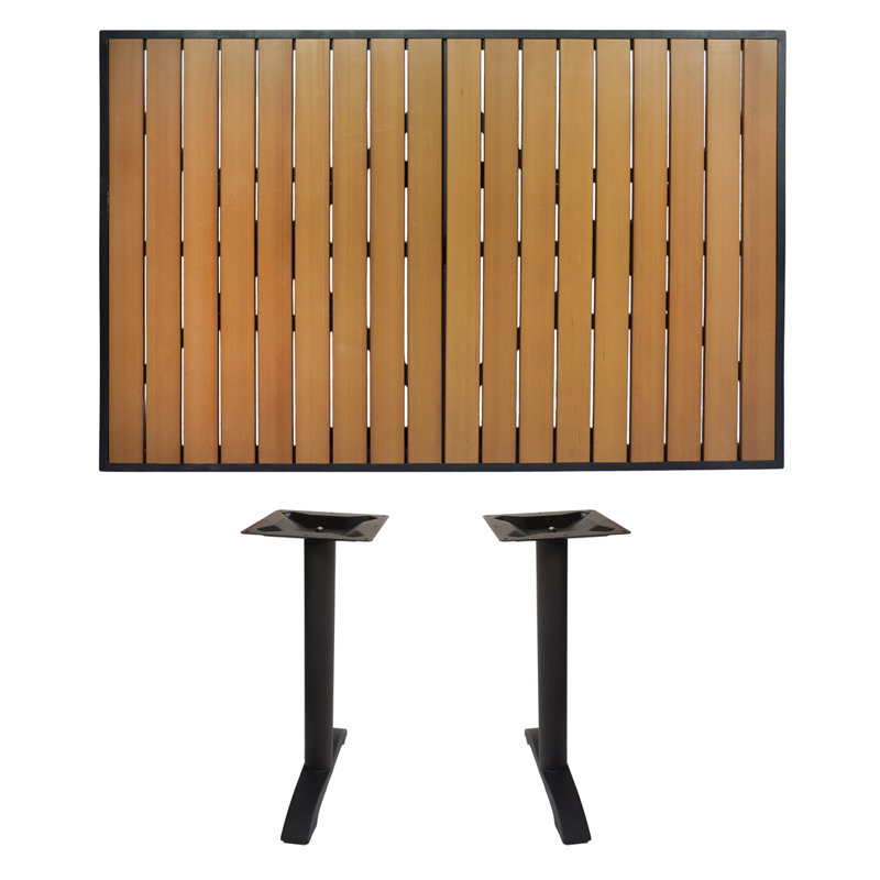 Longport 6 Person 48'' L x 31'' H Dining Table, Black