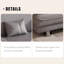 Canapé-lit modulaire en polyester gris foncé-699213359