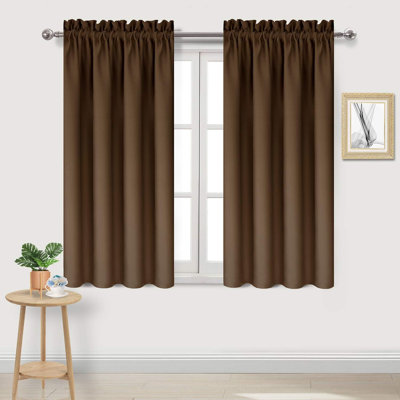 2 Panels Blackout Curtains – Thermal Insulated, Energy Saving & Noise Reducing Bedroom and Living Room Curtains, Set of 2 Rod Pocket Curtain Panels