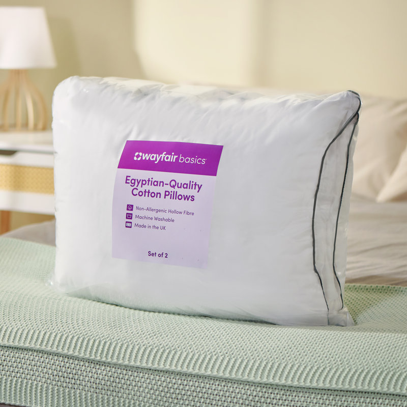 Egyptian-Quality Cotton Soft Feel Luxury Pillow Pair