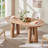 63" Oval Dining Table For 6 With Triangular Structure Pedestal Stable Base & Curved Table Edge-858055749