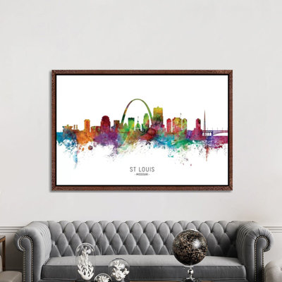 St Louis Missouri Skyline by Michael Tompsett - Print on Canvas
