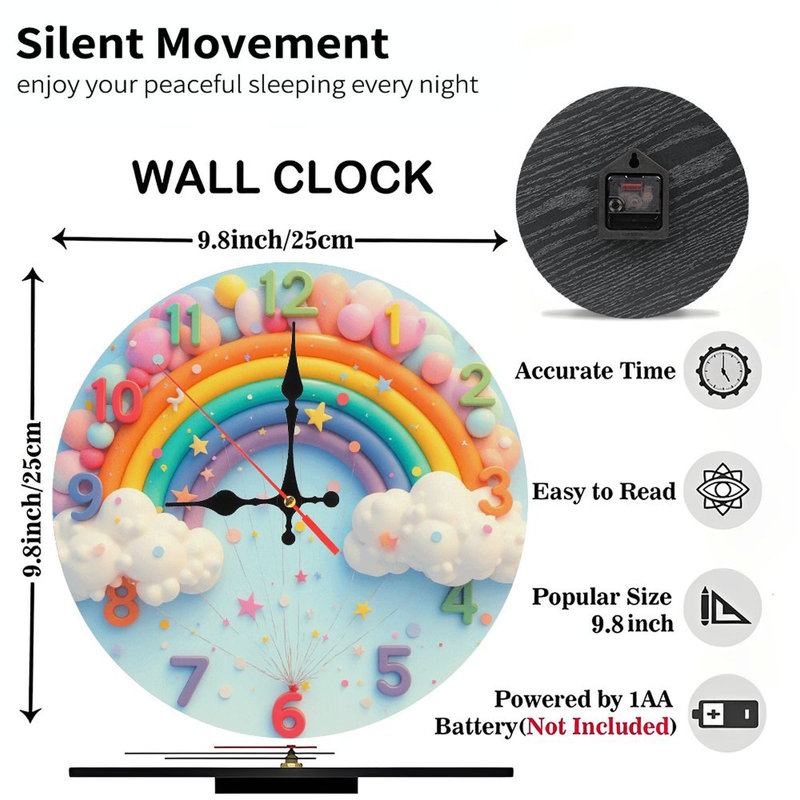 Horloge arc-en-ciel